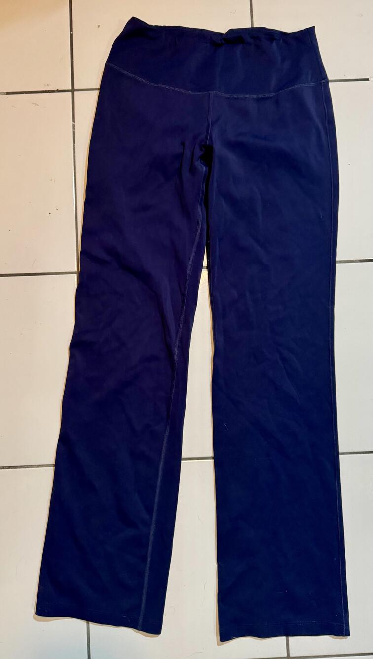 New Balance Track Pants Womens Medium Blue NB Dry Bootcut Yoga Workout Gym